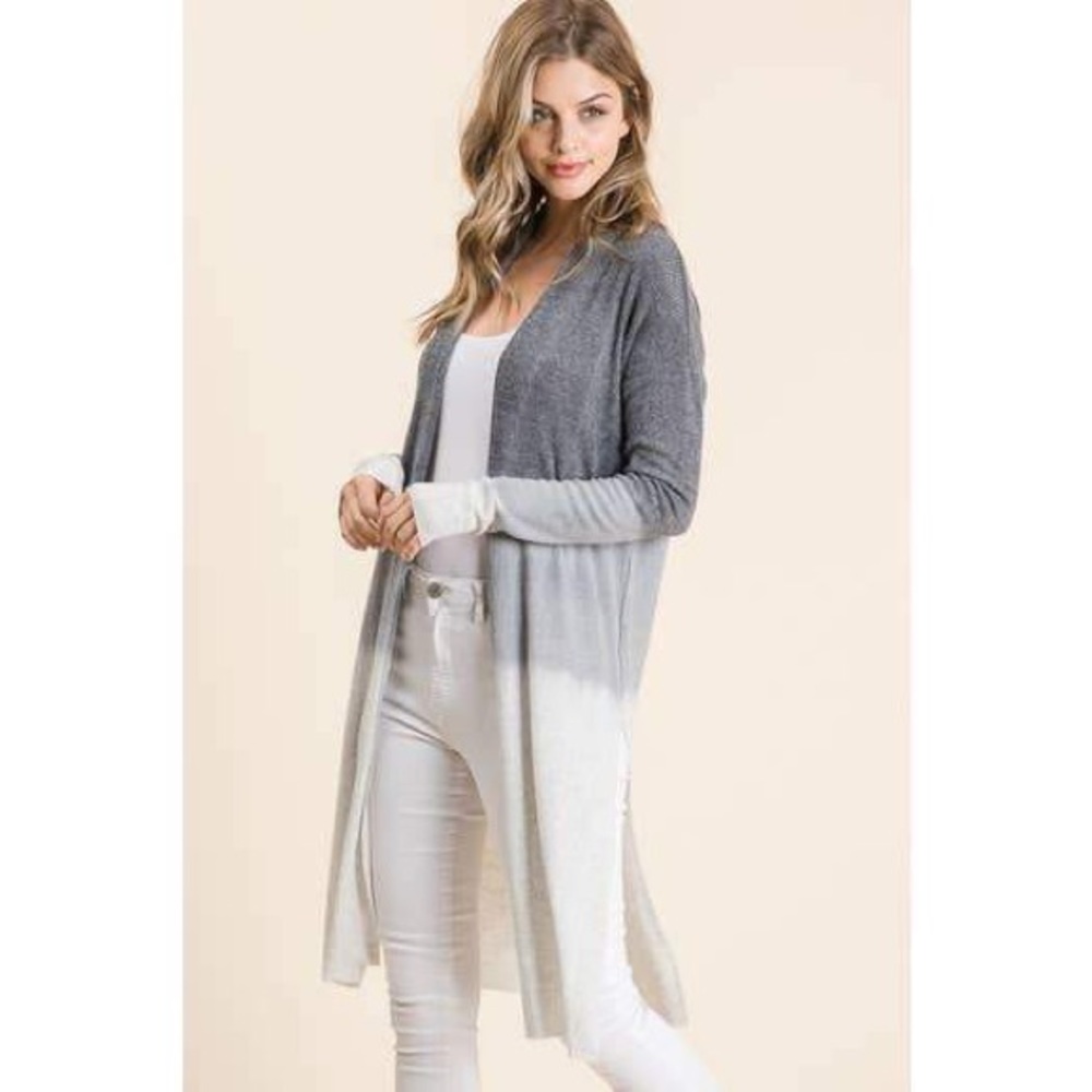 Tiger Brushed Rib Dip Dyed Duster